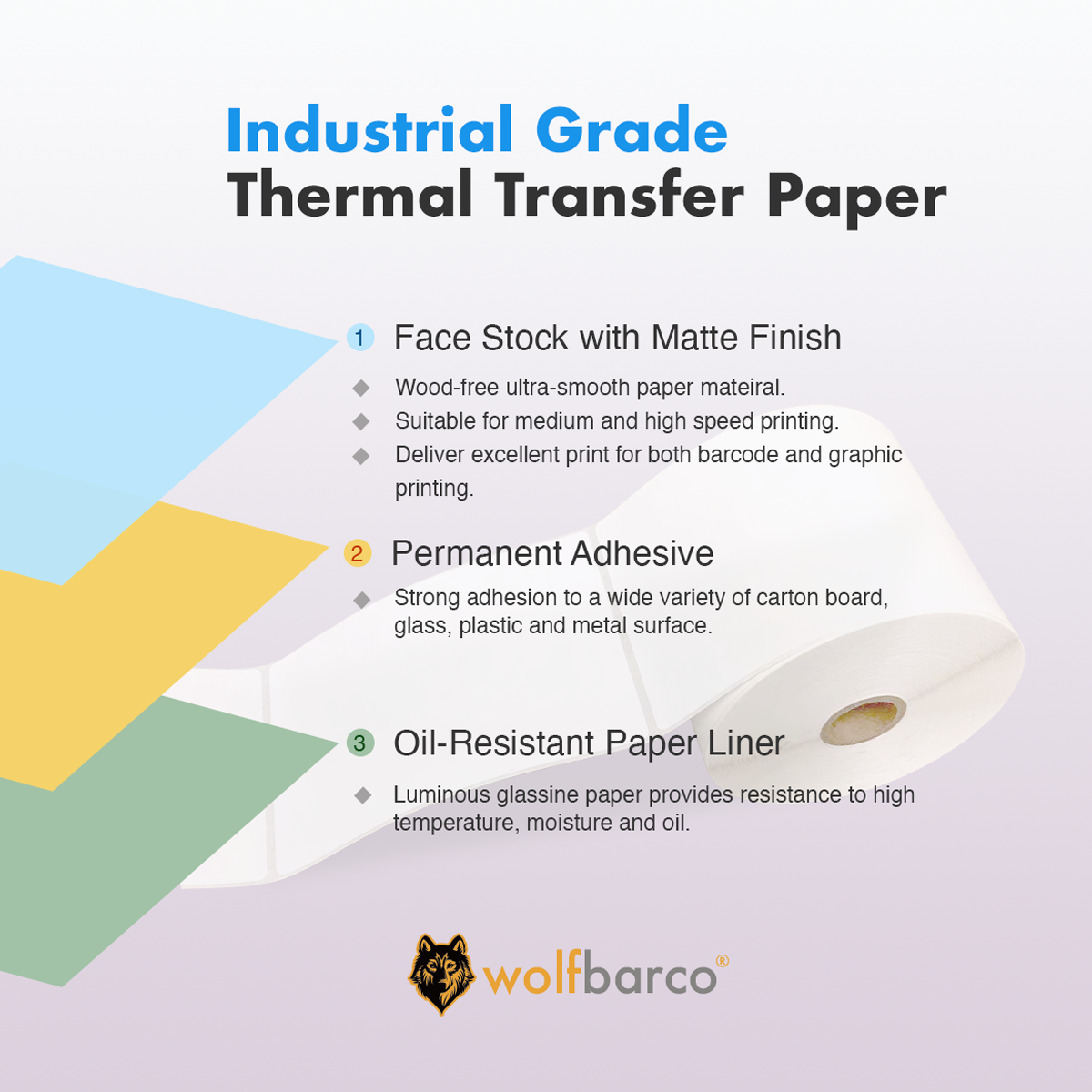 industrial grade thermal transfer paper label