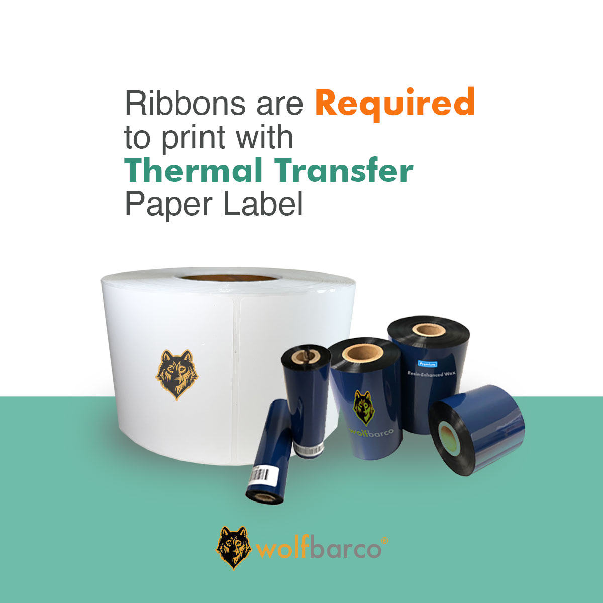 thermal transfer paper label requires ribbon