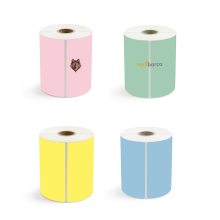 4" x 6" Pastel Blue, Green, Yellow, Pink Shipping Labels on 1" Core Compatible with Zebra and Rollo Printers, 4 Rolls / 250 Labels per Roll